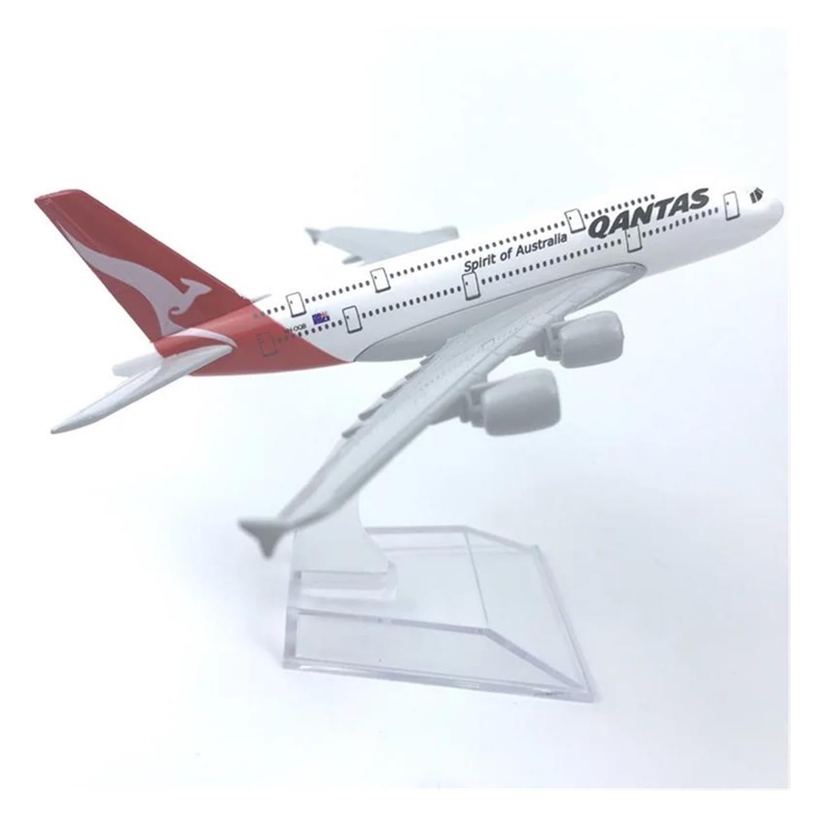 Aereo in Scala 16CM 1:400 per Air Australia QANTAS A380 Aereo pressofuso in Lega Aerea con Supporto Souvenir da Collezione Adatto per la visualizzazione
