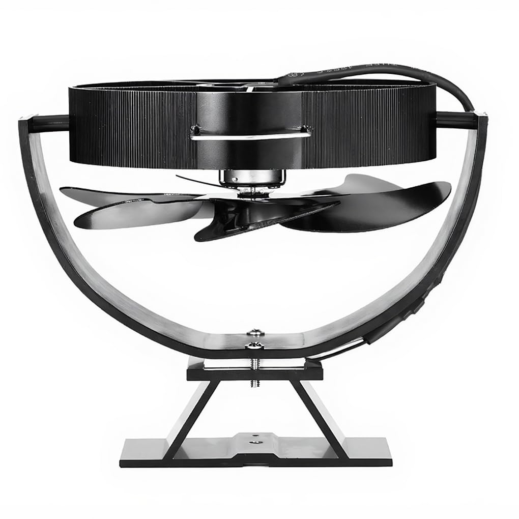 Ventilatore per stufe a legna, ventilatore per camino, design portatile e facile da usare. Adatto per caminetti a legna e, XZ136 6-Foglie