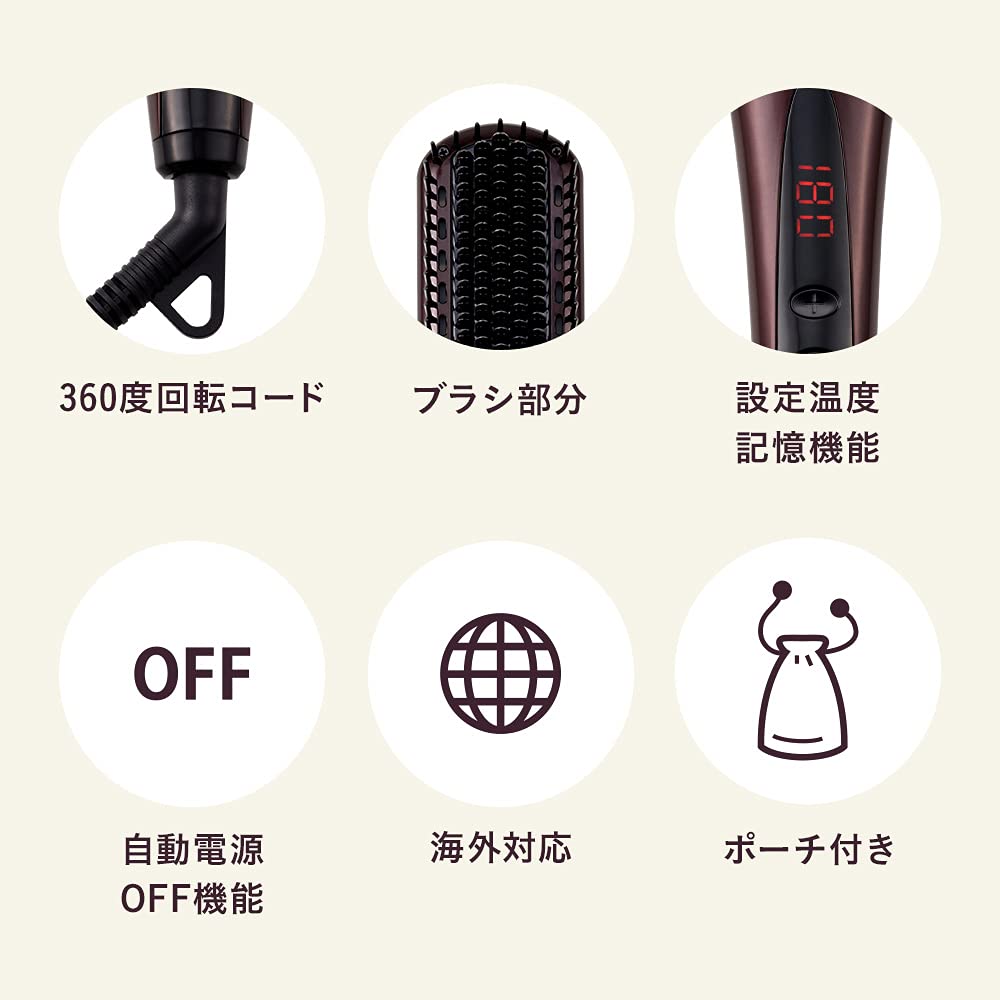 Amazon | Le ment (ルメント) ストレートヒートブラシ ブラシ型ヘア