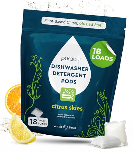 30% coupon - Puracy Dishwasher Pods Citrus Skies, 18ct