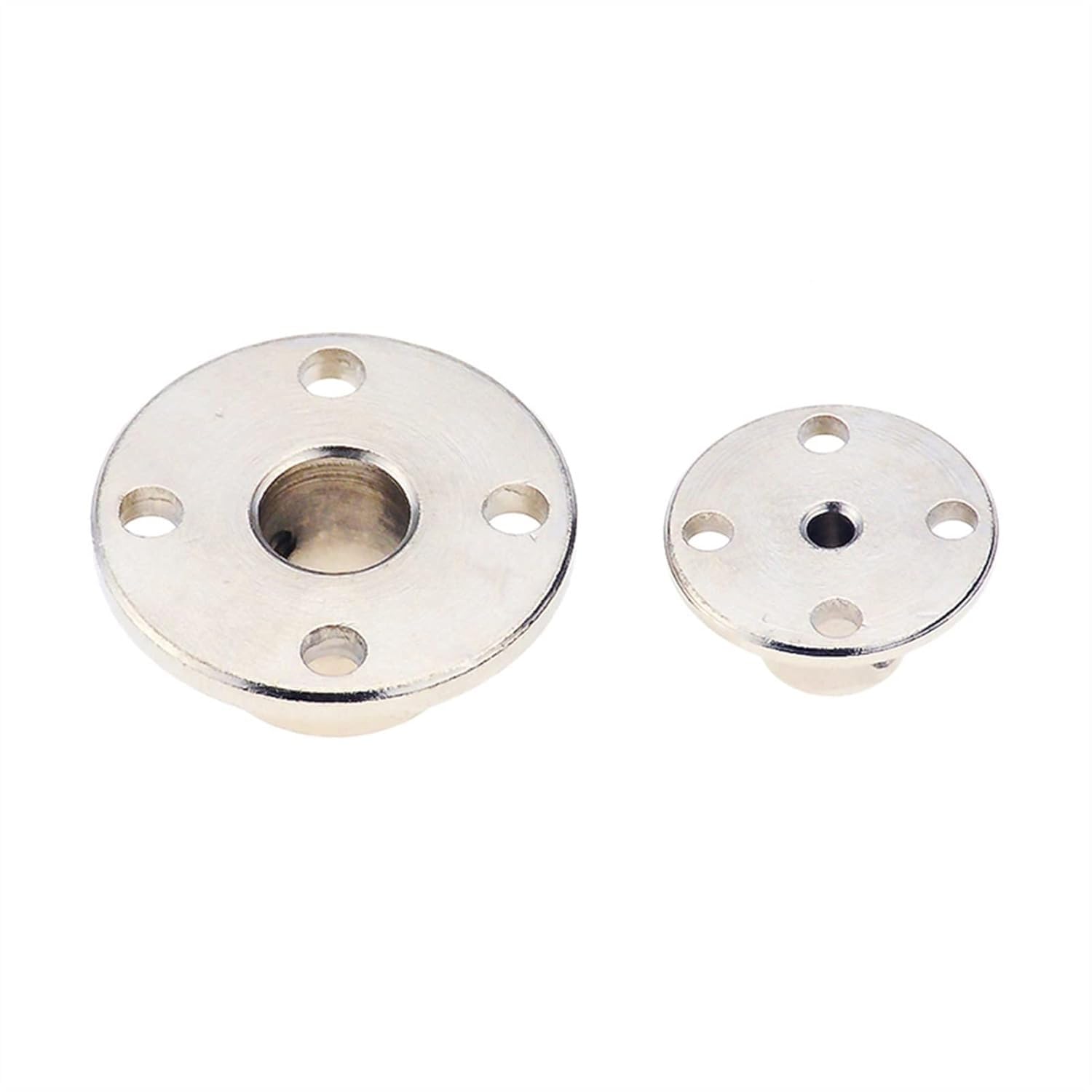 Acoplamiento, Acoplador de brida, acoplamiento rígida, 2 piezas aleación plata, adecuado for acoplar el eje guía del motor(6mm)