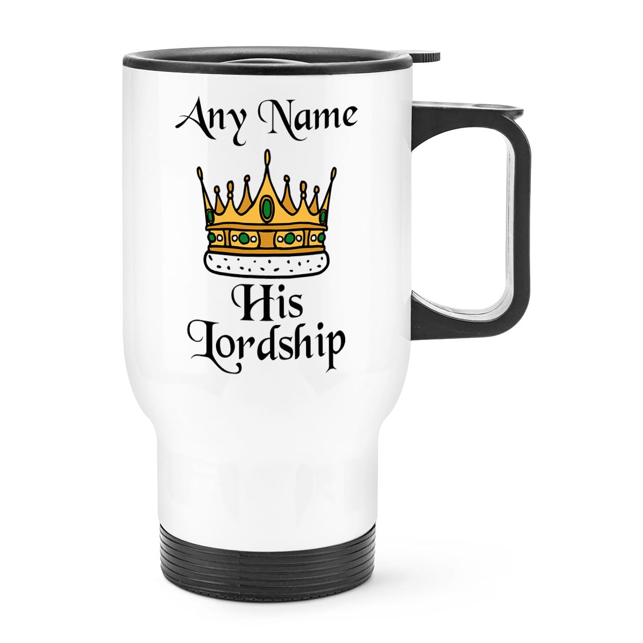 Personalised His Lordship Travel Mug Cup with Handle