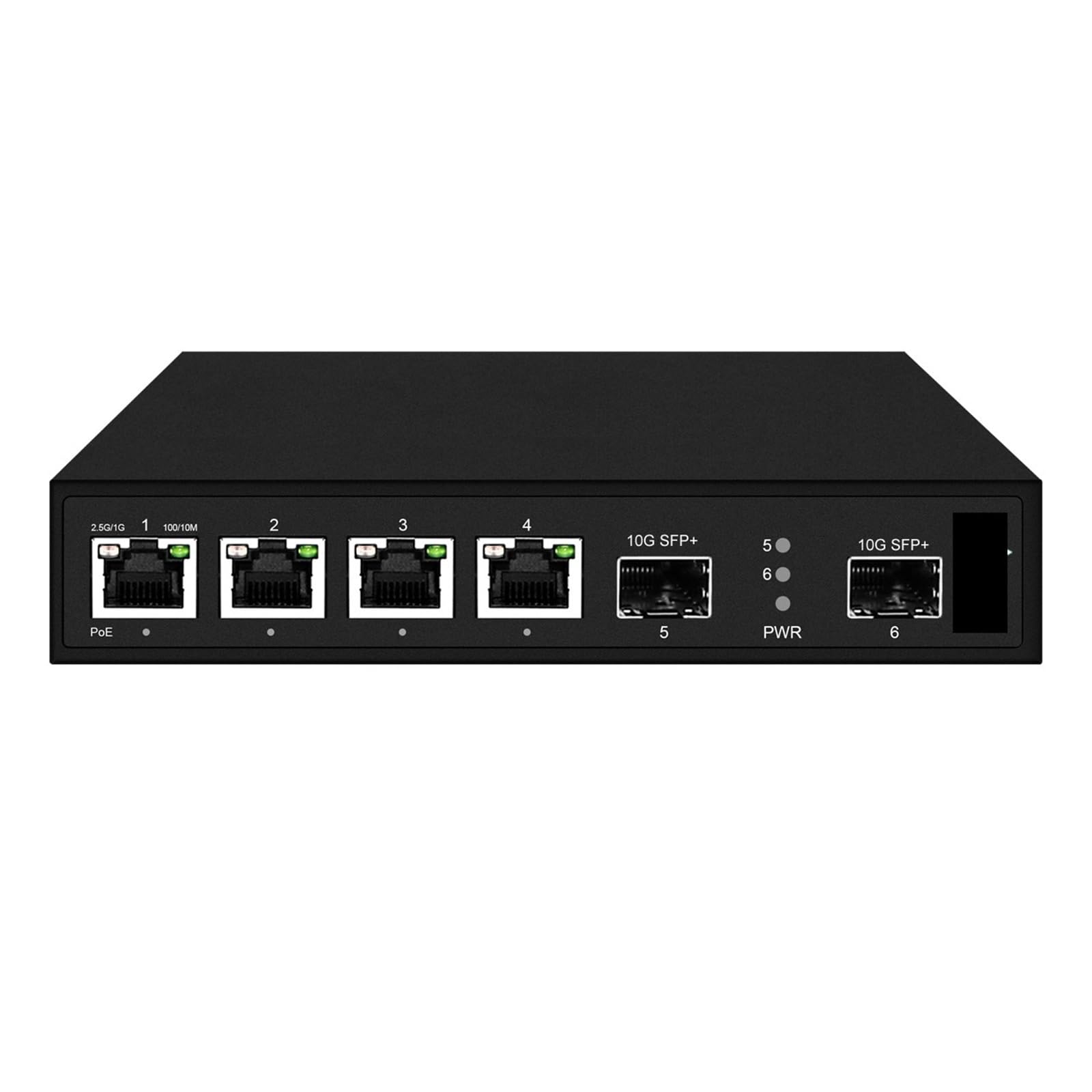 OSHZIKJII 2 * 10Gbe s-f.p+ Uplink 4 Ports 2.5G P-O//E Switch 802.3bt/at Unmanaged(POE)
