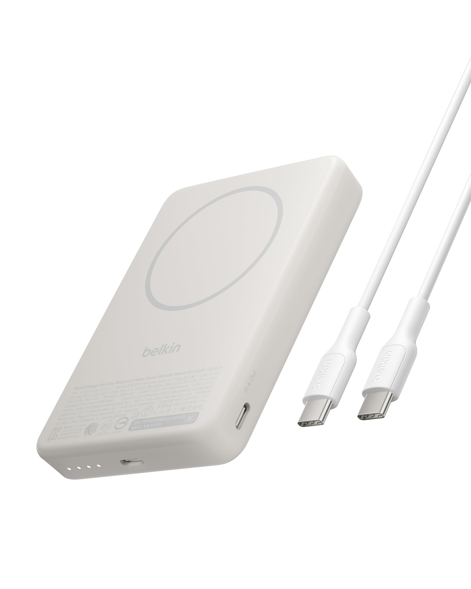 新品モバイルバッテリー 10000mAh Qi2 MagSafe PD30W 銀 Amazon | Belkin MagSafe対応 モバイルバッテリー 10000mAh Qi2 15W