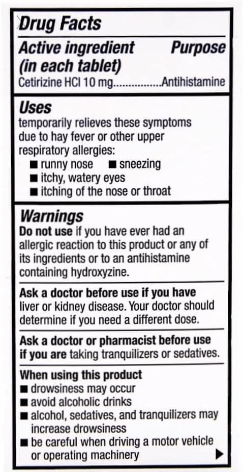Miniatura 2 de Perrigo Cetirizine Hydrochloride Tablets 10mg 300-Count