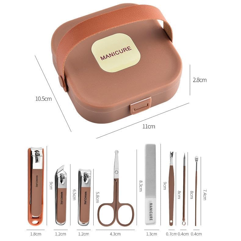Image of Premium Nail Clipper Kit - Stainless Steel Manicure & Pedicure Set - Nail Care Tools for Hand & Feet - Includes Clippers, Cuticle Trimmers, File, Tweezers for Facial, Hand & Foot Care