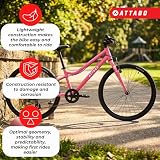 ATTABO Knack 24 – rower dziecięcy (7-11 lat) z lekką aluminiową ramą (tylko 10 kg), koła 24", stalowy widelec, do wzrostu 120-145 cm, ergonomiczna kierownica, idealny na wycieczki i czas wolny
