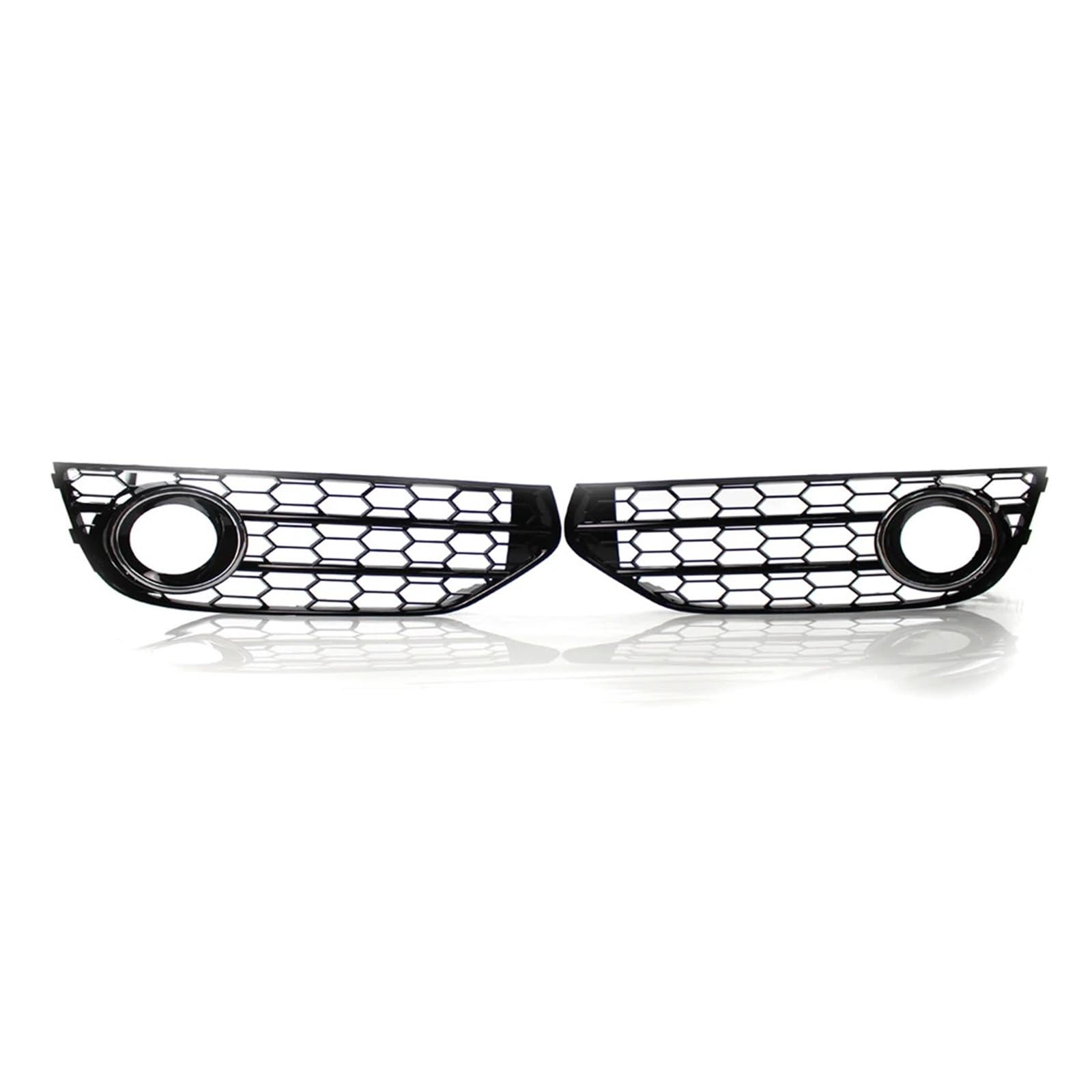 Fit For A-u-d-i A4 B8 B8.5 Allroad Quattro Wagon Fog Lamp Style Car Front Bumper Lower Grille Fog Light Grill(Chrome)