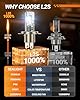 SEALIGHT H4/9003 Bulbs, 50,000LM Super Bright H4 Driving Bulb, 6500K White 9003 Halogen Raplacement Fog Lights, Canbus Ready Direct Fit, Plug-N-Play, Pack of 2 #2