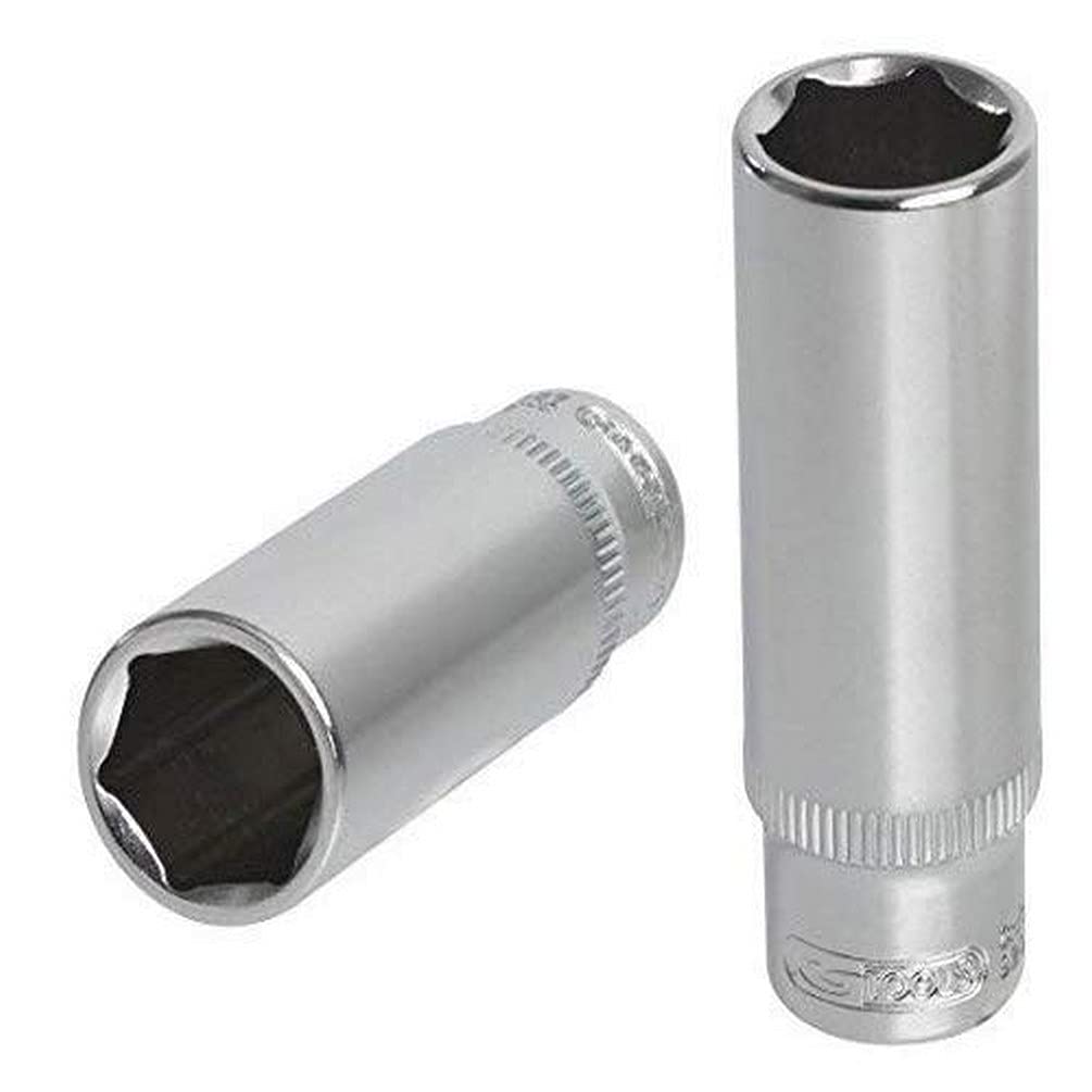 KS Tools 922.1530 Ultimate Long 6-Point Socket 1/4" - 7/16", Satin-finish Chrome