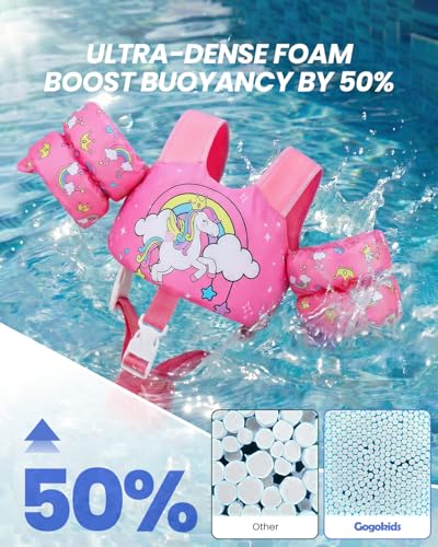 Image of Gogokids Puddle Float Jumper 24-66 Pounds, Toddler Swim Vest Kids Floaties