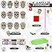 Chapou 12 Pcs Day of The Dead Diamond Painting Magnets DIY Special Shaped Diamond Painting Kits for Kids Day of The Dead Gem Art Diamond Painting Kits Refrigerator Magnets for Day of The Dead Party