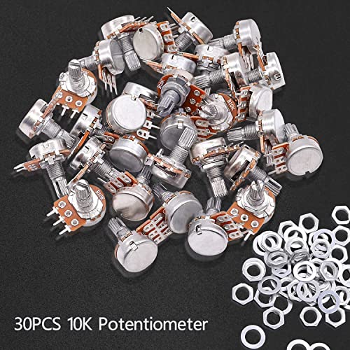 Taiss 30pcs 10K Potentiometer Variable Resistors 3
