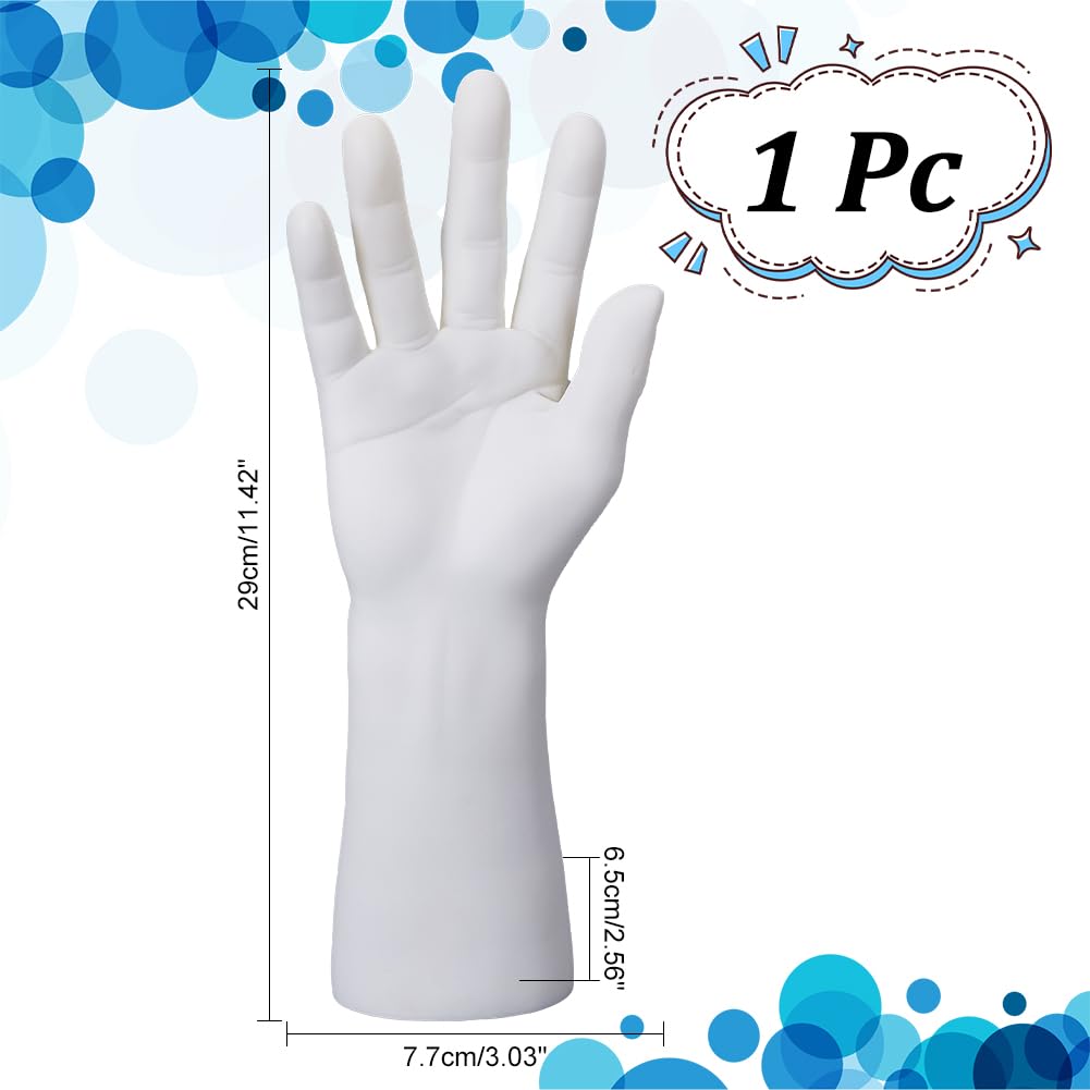 PH PandaHall Male Hand Model Display Stand, Dummy Right Hand Model Jewelry Stand, Jewelry Display Stand, Storage Stand, Photography Props, Home Decoration, For Bracelet Watch Ring Display Sales