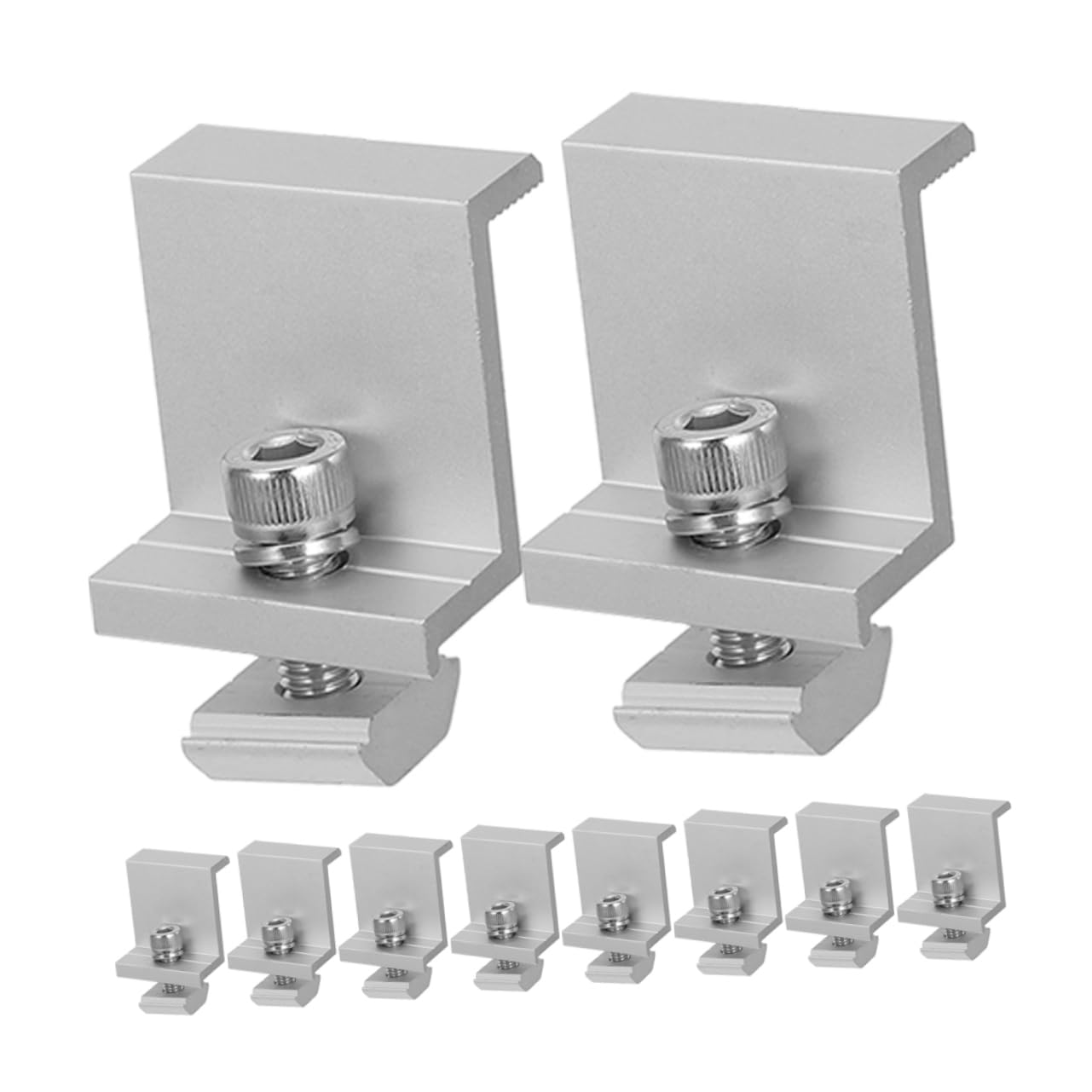 12 Soportes de Montaje para Paneles Solares M8x25 de Aluminio