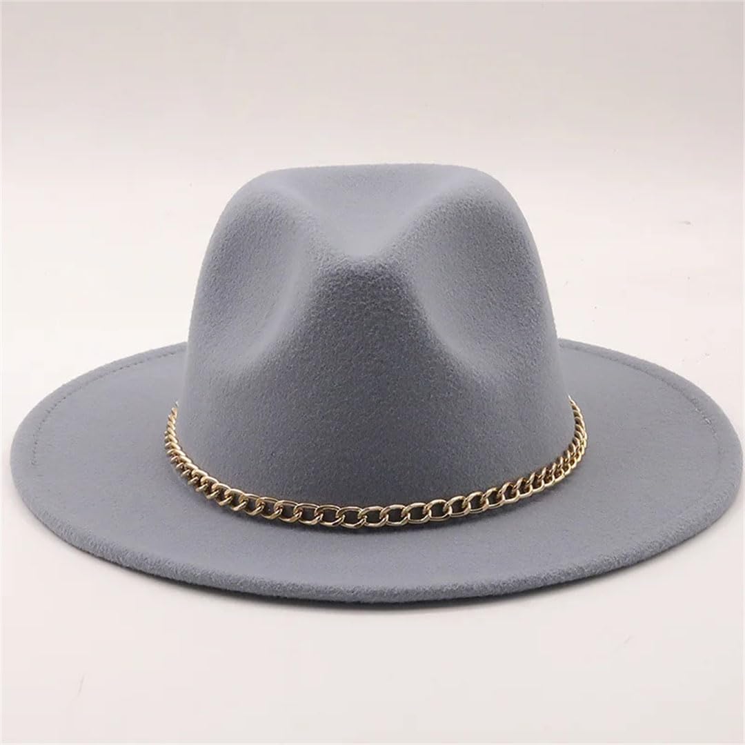 Cappello da Chiesa A Tesa Larga Panama Cappello Fedora in Feltro Solido per Uomo Donna Cappelli Jazz in o Lana