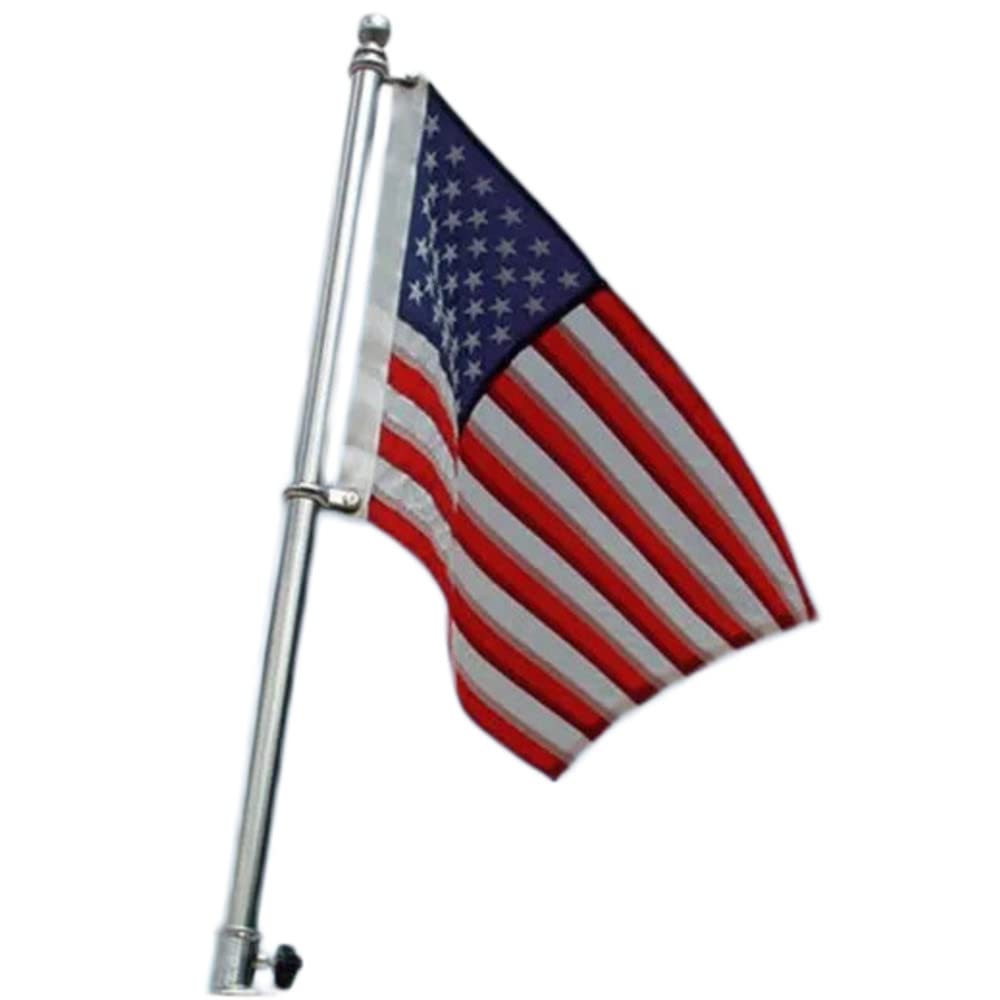 TaylorMade Products, Flag Pole Set, Polished Stainless Steel
