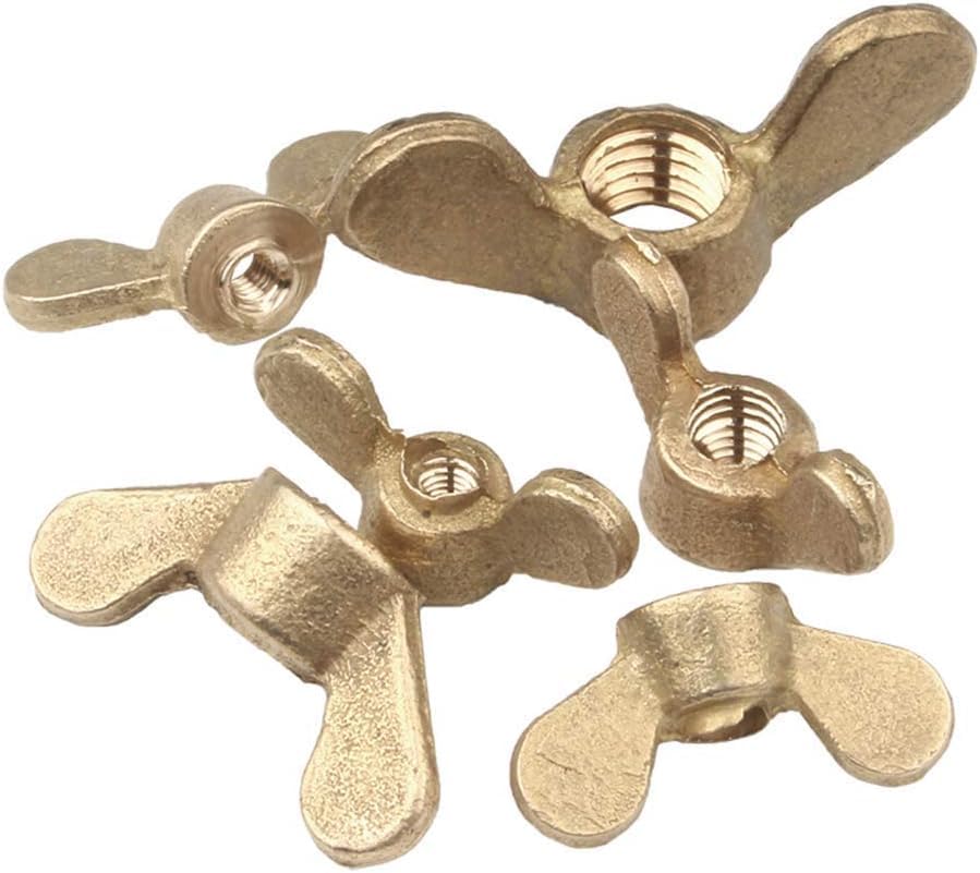Wing nut, Hand Twist nut, Wing Nut Brass Hand Twist Screw Bolt Cap Nails Components(M16(2pcs))
