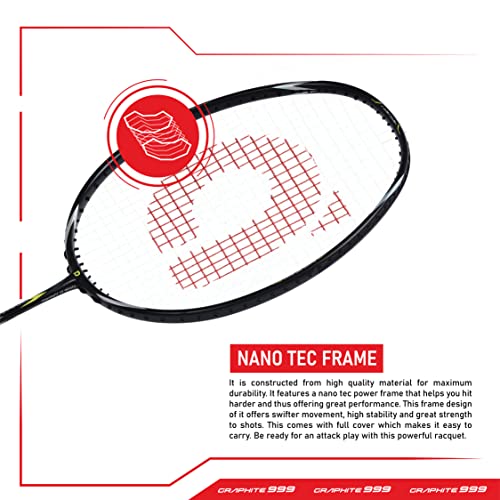 Image of Apacs Graphite 999 (Japanese Graphite, 30 LBS) Ultra Strong | Highly Durable | Professional Unstrung Badminton Racket (Black Yellow)
