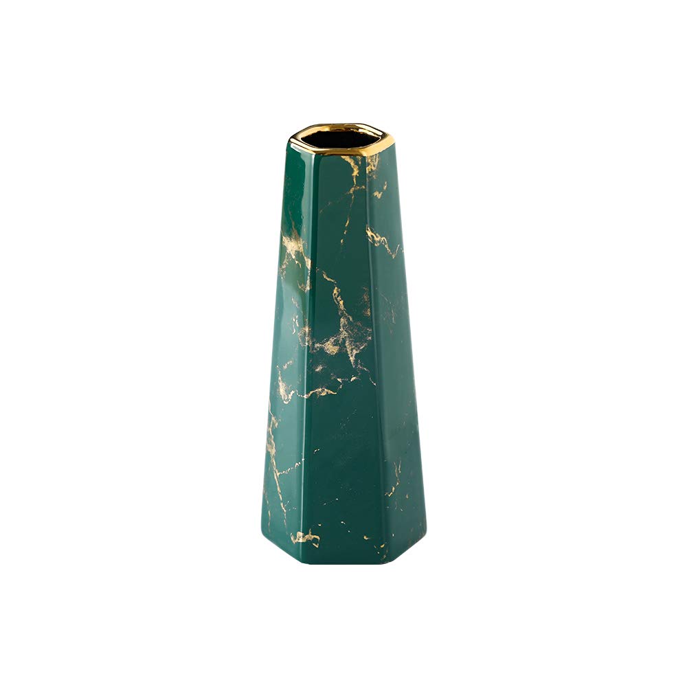 Vase de vert or marbre céramique 20cm pour decoration de maison et centre de table tendance