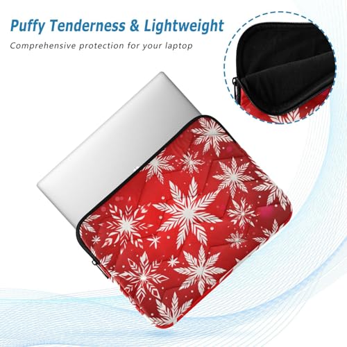 Funda para portátil 13-14 pulgadas impermeable roja con copos miniatura 5