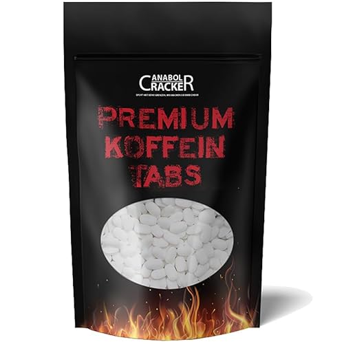 550 Tabletten Premium Koffein Tabs, Coffein/Caffeine, 200mg - Hochdosiert, Caffeine Energy, Vegan, ohne Gelantine