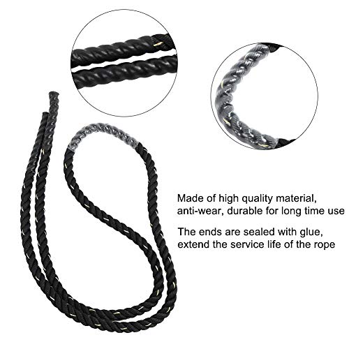 Battle Rope, 1,5 Inch 40 Voet Zwaar Trainingstouw voor Volledige Lichaamstraining, kracht- en Cardio-oefeningen voor Thuisgymnastiek - Afbeelding 4