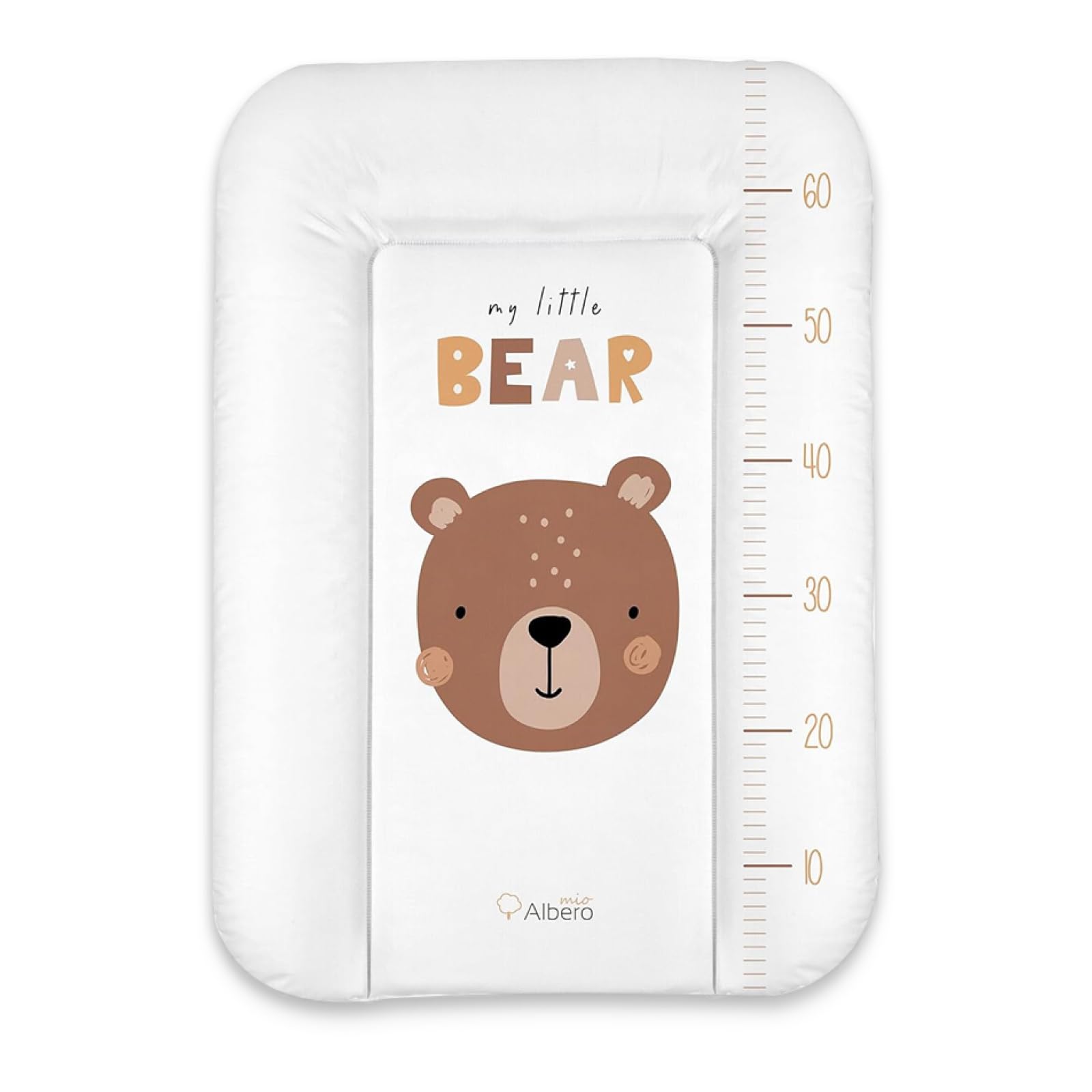 Materassino per fasciatoio, 50 x 70 cm, lavabile, per bambini, in PVC, certificato Öko-Tex (Bear)
