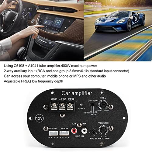 Car Amplifier Board Car Subwoofer AMP Board Audio Amplifier Board 120W 12V Pure Full Tone Bass Subwoofer Core Auto Stereo Speaker Amp