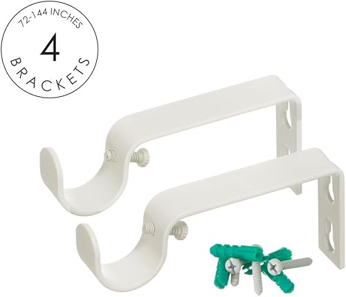 Miniatura 10 de Ivilon - Barra de cortina para ventana - Extremos de la barra con acabado cuadrado, barra de 1-18 pulgadas