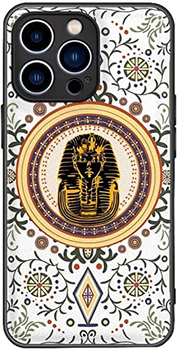 Étui cuir iPhone 13 Égypte ancienne style unique KANUZ