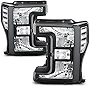 M-AUTO Headlights Assembly Set Compatible with 2017 2018 2019 Ford F-250 F-350 F-450 F-550 Super Duty, 2 PCS Left&Right Headlamps w/Black Housing Clear Corner for Driver and Passenger