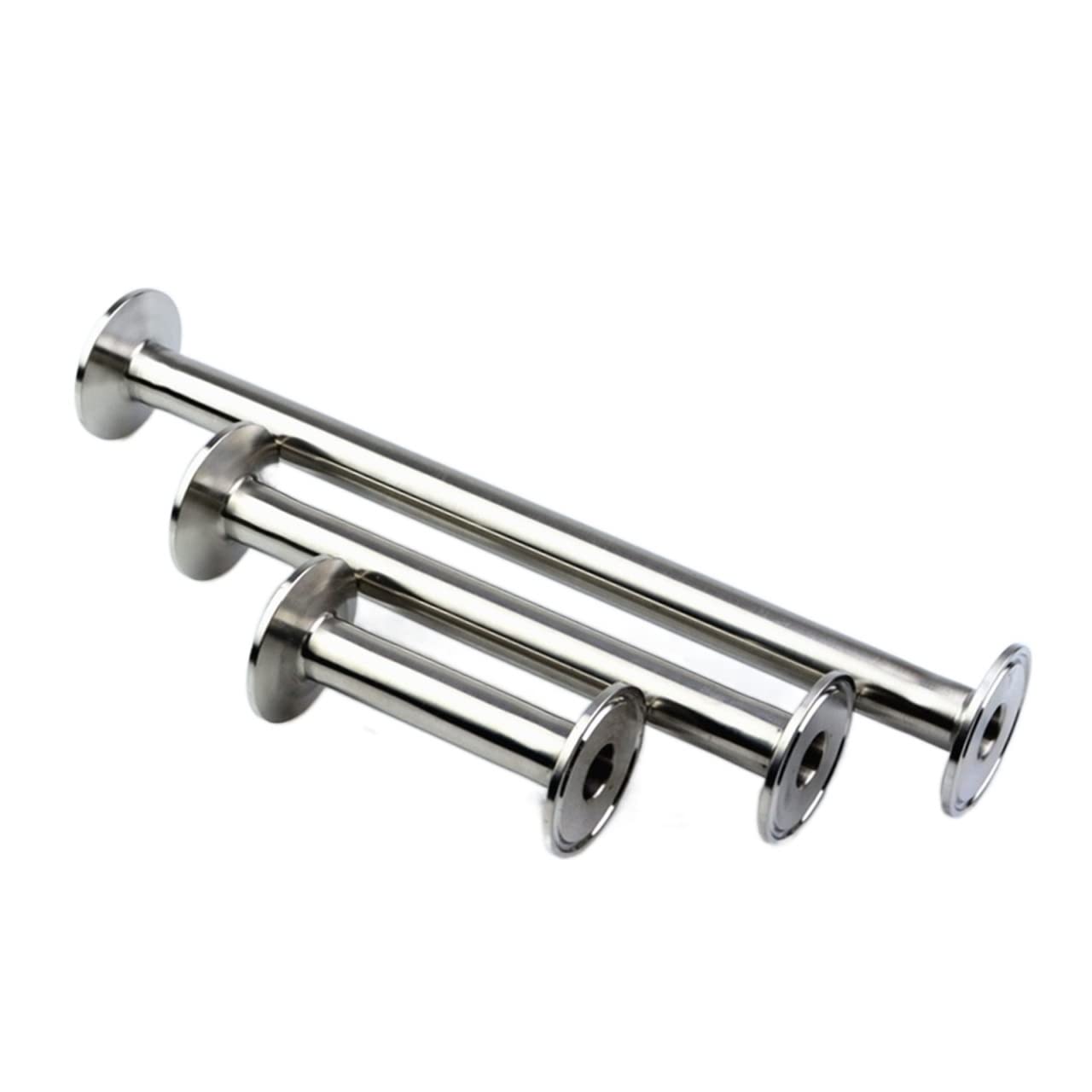 19/25/38/51/76mm SS304 Spool Tube Ferrule 50.5/64/91mm Flange Silicon Gasket Tri Clamp Pipe Fittings Length 100mm-500mm Cheerfully (Color : 1 pcs, Size : 76MM X Ferrule 91_L300MM)