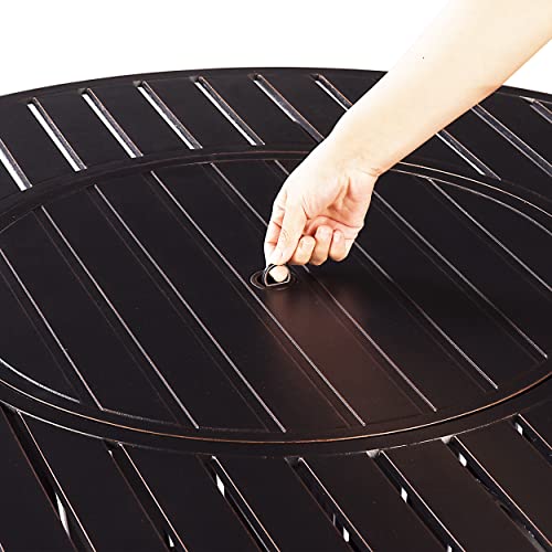 Aluminum-550000-BTU-44-in-Round-Propane-Black-Fire-Pit-Table-with-Fire-Beads-Lid-Propane-Tank-Cover-and-Table-Fabric-Covers-in-Copper-Finish