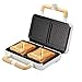 AJH Sandwich/Machine, gaufrier 3 en 1, Grille-Pain à 2 tranches à température réglable et Assiette antiadhésive, Peut être utilisé pour Faire des gaufres, des sandwichs et Autres Petits-déjeun