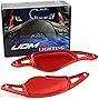 iJDMTOY Sports Red CNC Billet Aluminum Steering Wheel Larger Paddle Shifter Extension Covers Compatible With Toyota 2020-up Supra GR