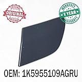 Para el lado izquierdo Negro delantero izquierdo parachoques faro arandela boquilla cubierta tapa compatible con Golf V Jetta OEM 1K5955109AGRU