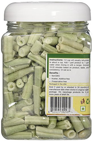 Mother Earth Products Freeze Dried Green Beans, quart Jar