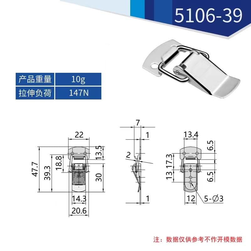 Morsetto Scatole Per Armadietti Regolabili Maniglia A Leva Chiusura Con Serratura Morsetto A Levetta Regolabile Nero Clip Di Cattura Con Cerniera In Acciaio Disposivo Rapido - Foto 6