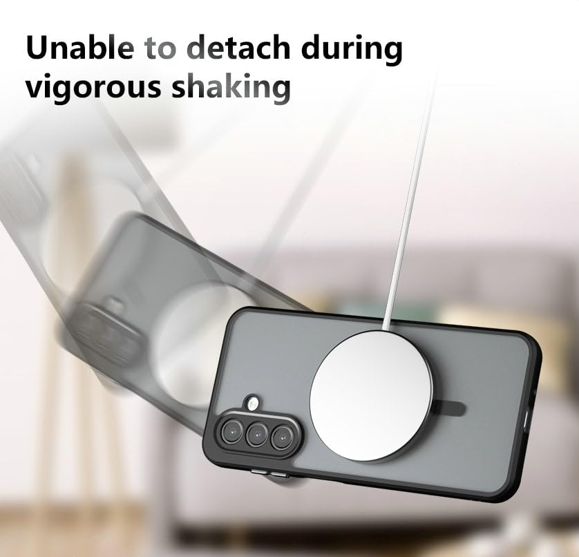 Coque Samsung A17 5G antichoc avec aimant intégré noir robuste