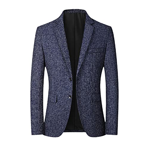Veste bleu marine homme style décontracté fin Kelsiop S