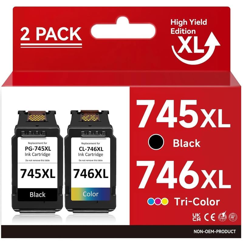 CARTRIDGE ZONE 745 and 746 XL, PG-745XL CL-746XL Black tri