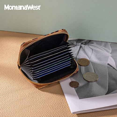Image of Montana West Credit Card Holder Leopard Print Wallet RFID Blocking Small Wallets for Women Gifts