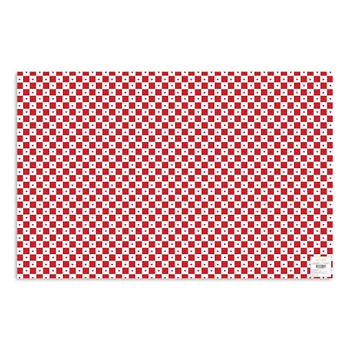 Oye Happy – Red & White Heart Checks Wrapping Paper (Pack of 2) | Romantic Gift Wrap for Valentine’s Day & Anniversaries