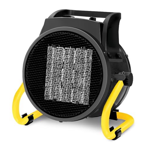 Electric Space Heaters, 1500W Portable Outdoor Heater with Thermostat, 3S Fast Heating, Small Fan Heaters for Garage, Greenhouse, Indoor, Office, Outside, Tent, Outdoor Heaters for Patio (Black)