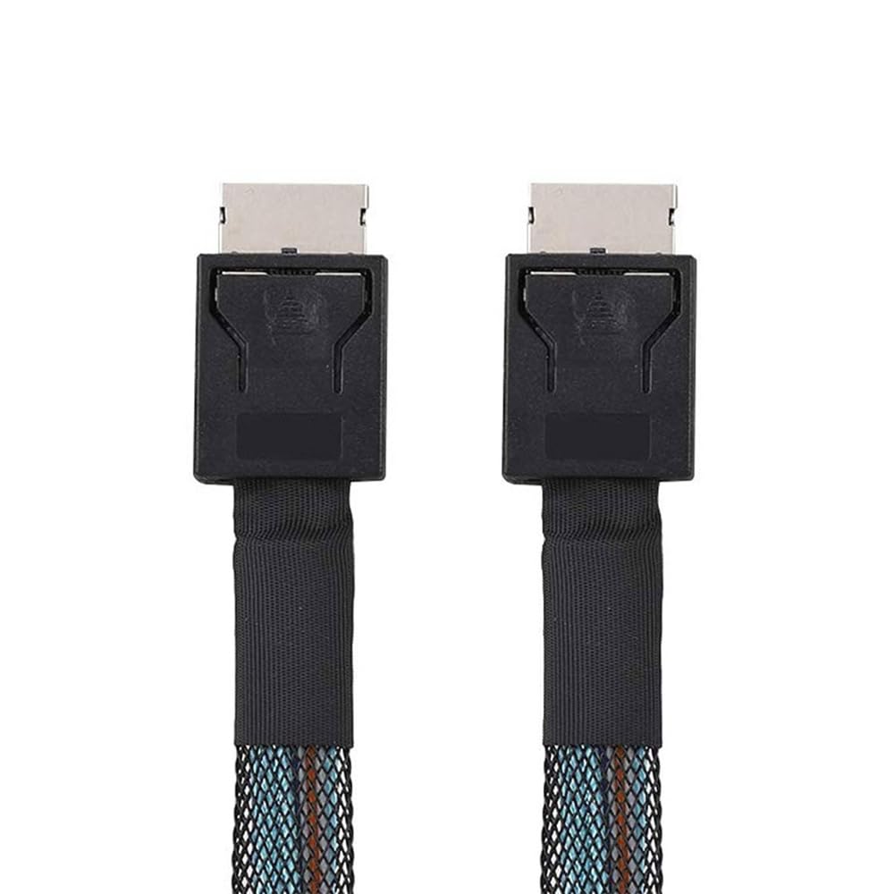 xiwai Conector de tipo recto OcuLink PCI-Express SFF-8611 4i macho a PCIe SFF-8611 macho Cable activo de datos para eGPU SSD externa, 50 cm