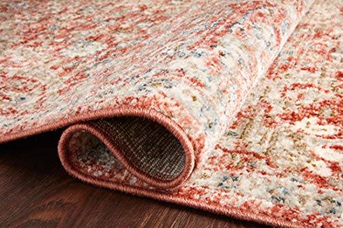 Alfombra Redonda Loloi Saban 3'9" x 3'9" Rust/Beige miniatura 6