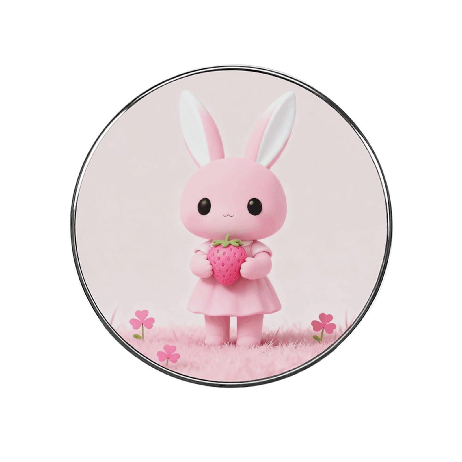 Pink Bunny Magnetic Refrigerator Sticker Glass Strong Fridge Sticker Cute Refrigerator Magnets for Kitchen Office Whiteboard Cabinet Decorative Magnets for Gift