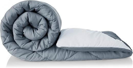 Amazon Brand - Umi AC Comforter for Double Bed Luxury Feel 220 GSM Ultra Soft Microfiber Reversible Lightweight All-Weathe...