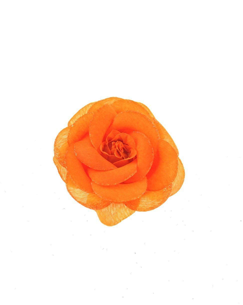 Zac's Alter Ego Glitter Rose Flower on Concord Clip & Brooch Pin